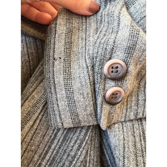Vintage Grey Wool Striped Blazer - Picture 10 of 10